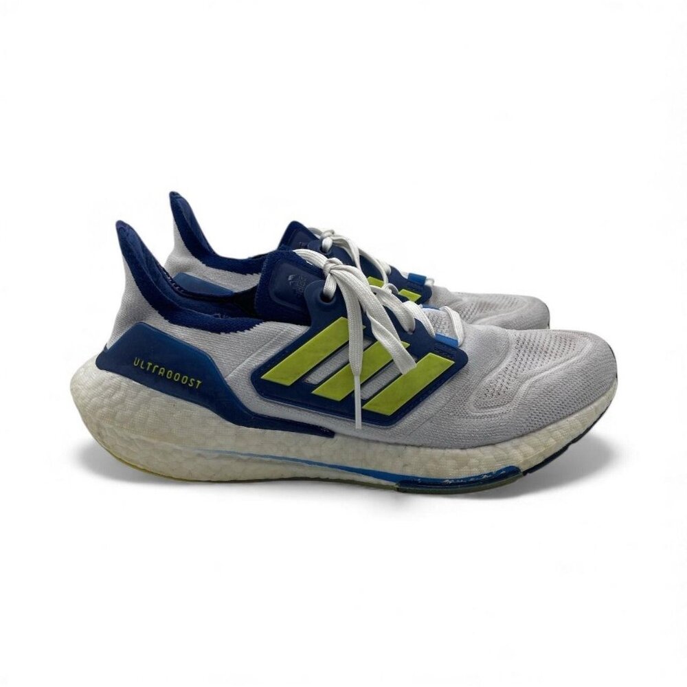 Adidas Ultraboost 22 Running Shoes Sneaker Cloud White Blue Mesh Mens 9.5